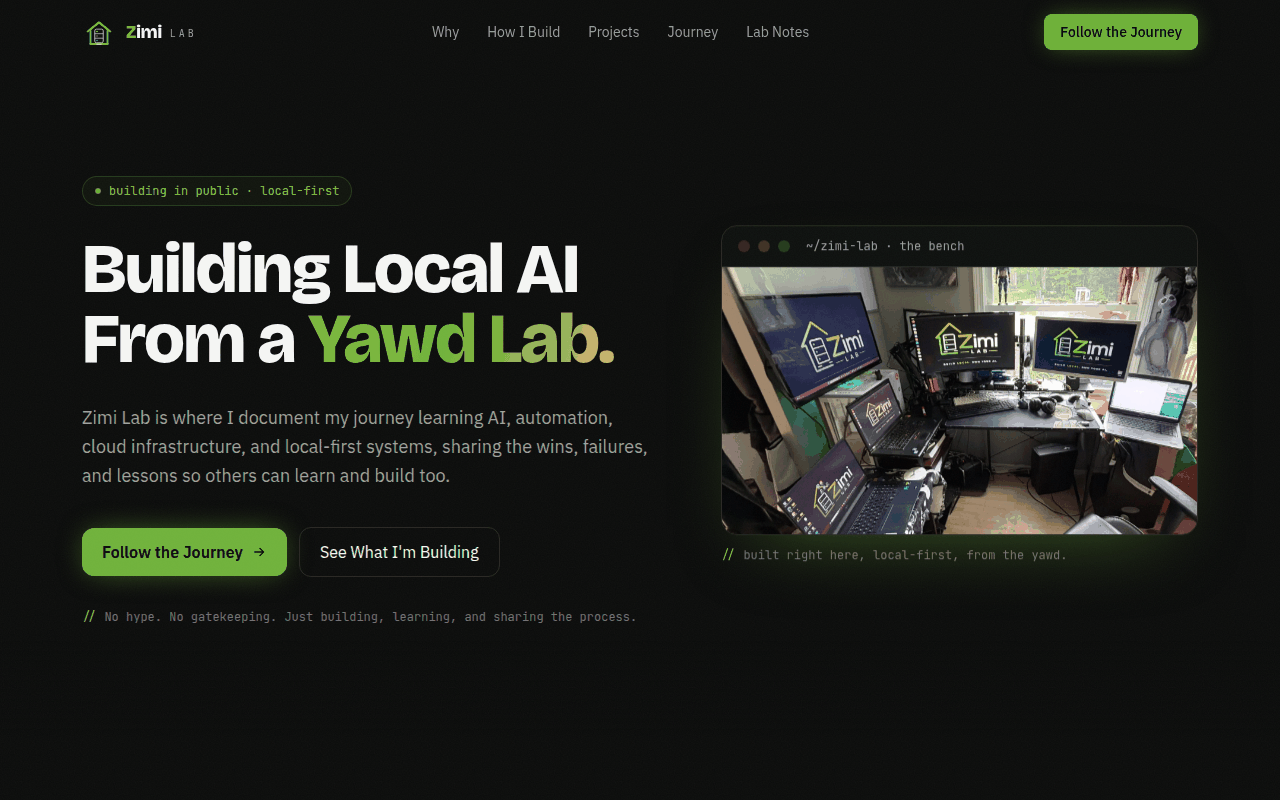 Zimi Lab AI platform interface